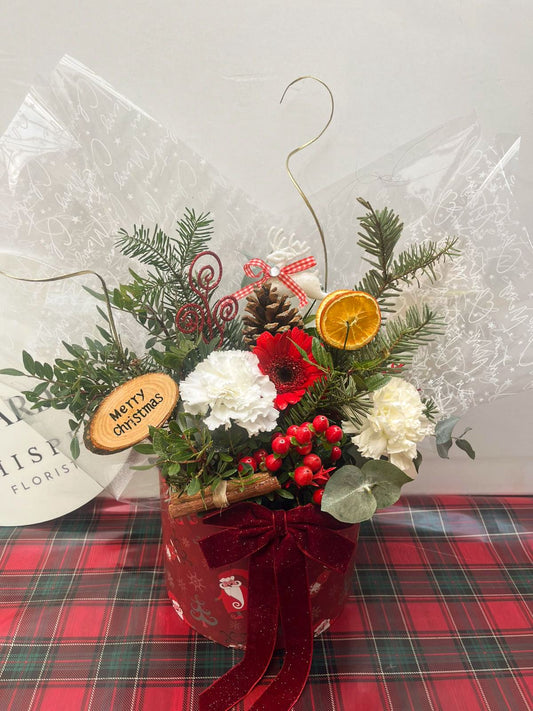 Christmas Hat box florist choice